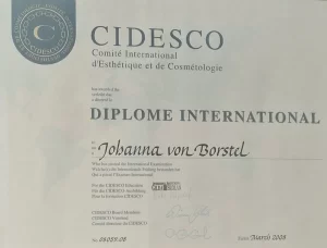 CIDESCO diplome international tilldelas Johanna von Borstel